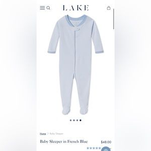 Lake Pajama Baby Sleeper in French Blue